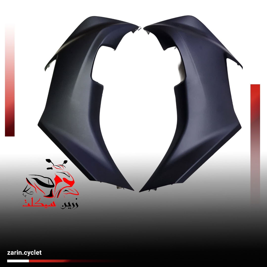 قاب ( کاور ) فلاپ بغل چراغ  موتور طرح ایروکس مشکی مات (فیس جدید)